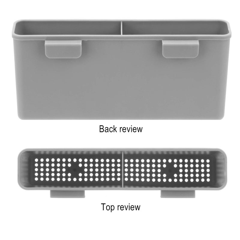 iPEGTOP Cutlery Utensil Silverware Drying Rack Basket Holder with Hooks - Flatware Storage Solution for Kitchen Dish Drainer Dish Drying Rack, Grey - Image 4
